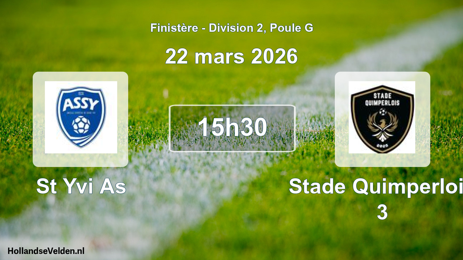 Scheduled Match: St Yvi As - Stade Quimperlois 3 (22 March 2026)