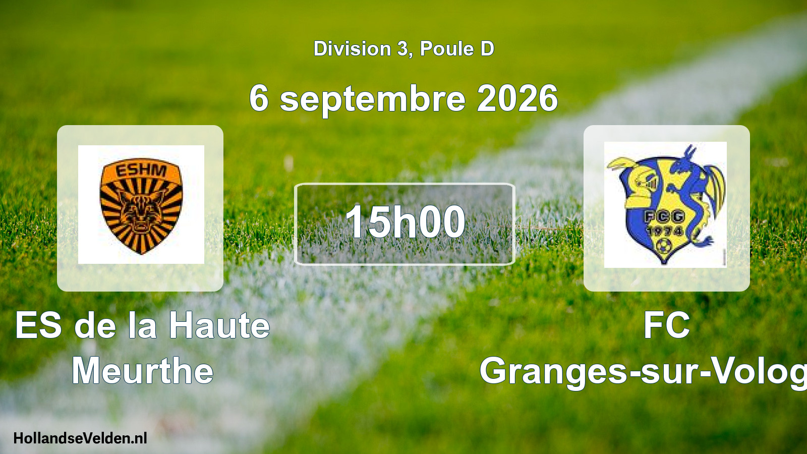 Match programmé: ES de la Haute Meurthe - FC Granges-sur-Vologne (6 septembre 2026)