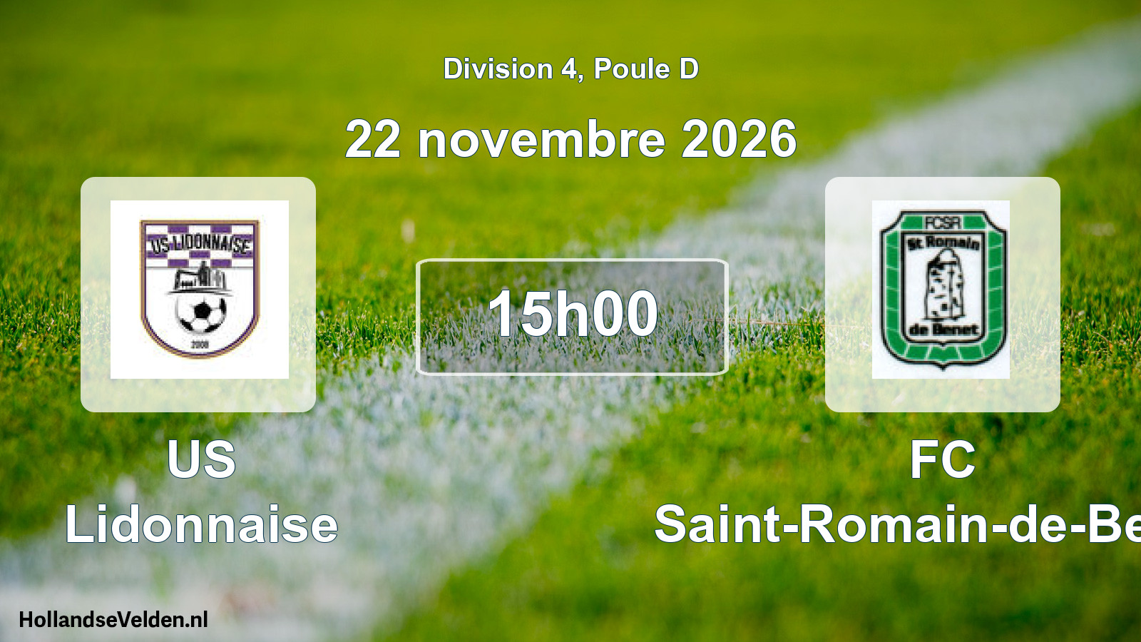 Scheduled Match: US Lidonnaise - FC Saint-Romain-de-Benet (22 November 2026)