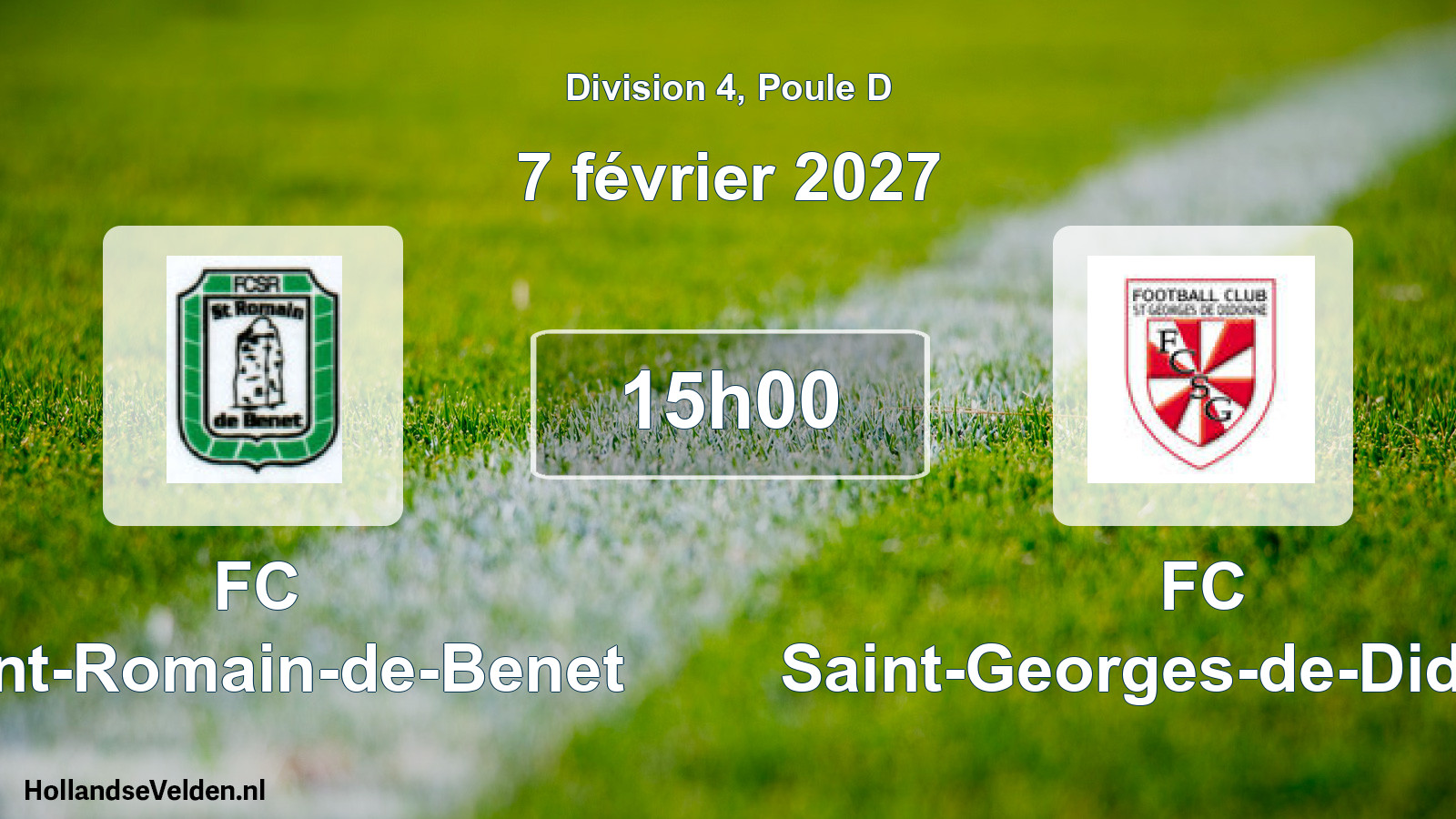 Scheduled Match: FC Saint-Romain-de-Benet - FC Saint-Georges-de-Didonne (7 February 2027)