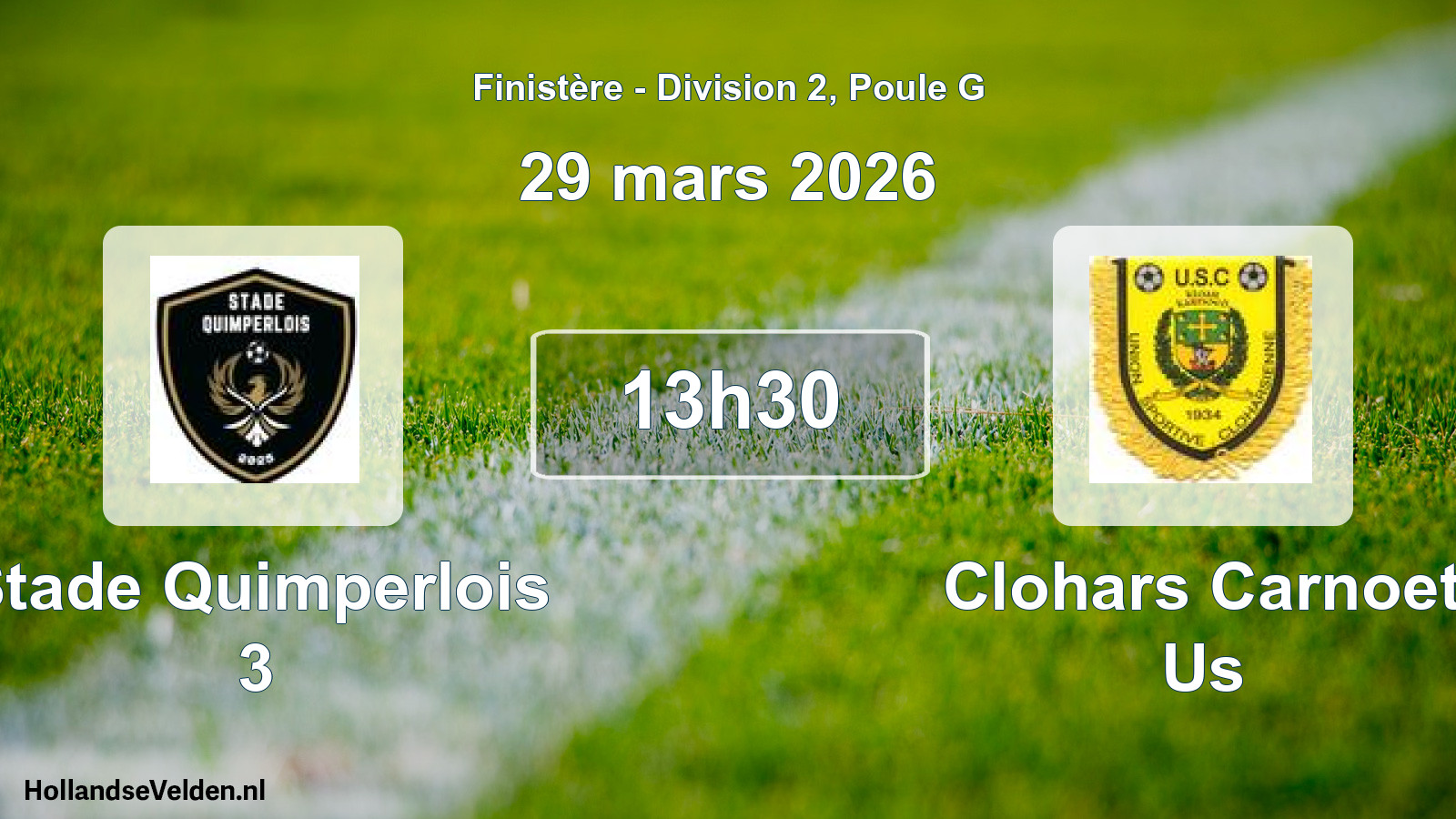 Scheduled Match: Stade Quimperlois 3 - Clohars Carnoet Us (29 March 2026)