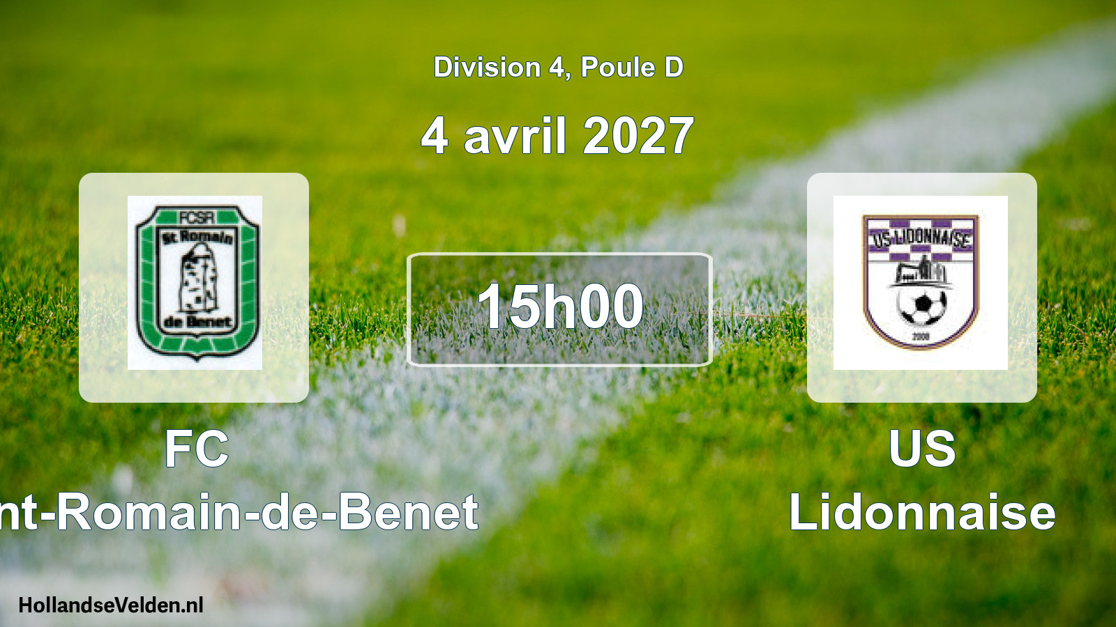 Geplande wedstrijd: FC Saint-Romain-de-Benet - US Lidonnaise (4 april 2027)