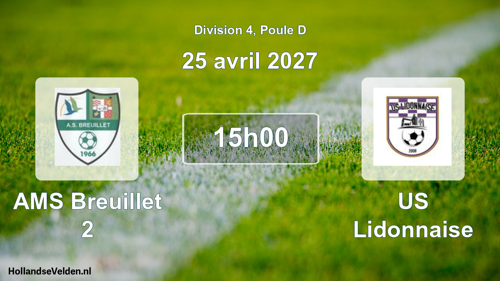 Scheduled Match: AMS Breuillet 2 - US Lidonnaise (25 April 2027)