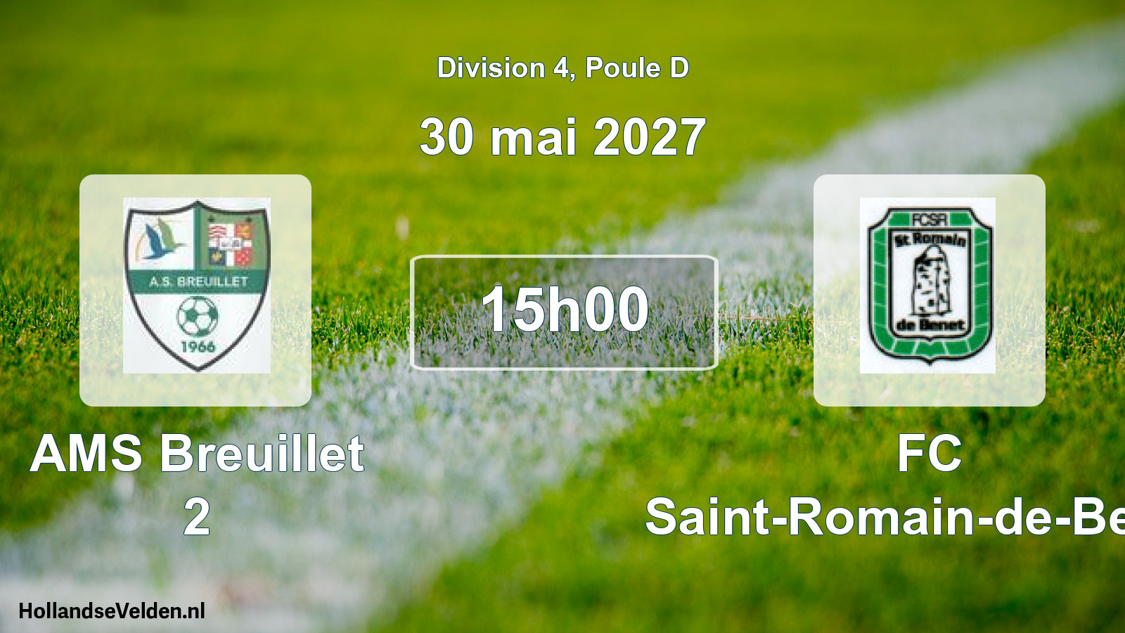 Scheduled Match: AMS Breuillet 2 - FC Saint-Romain-de-Benet (30 May 2027)