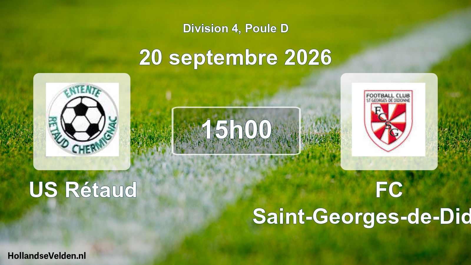 Geplande wedstrijd: US Rétaud - FC Saint-Georges-de-Didonne (20 september 2026)