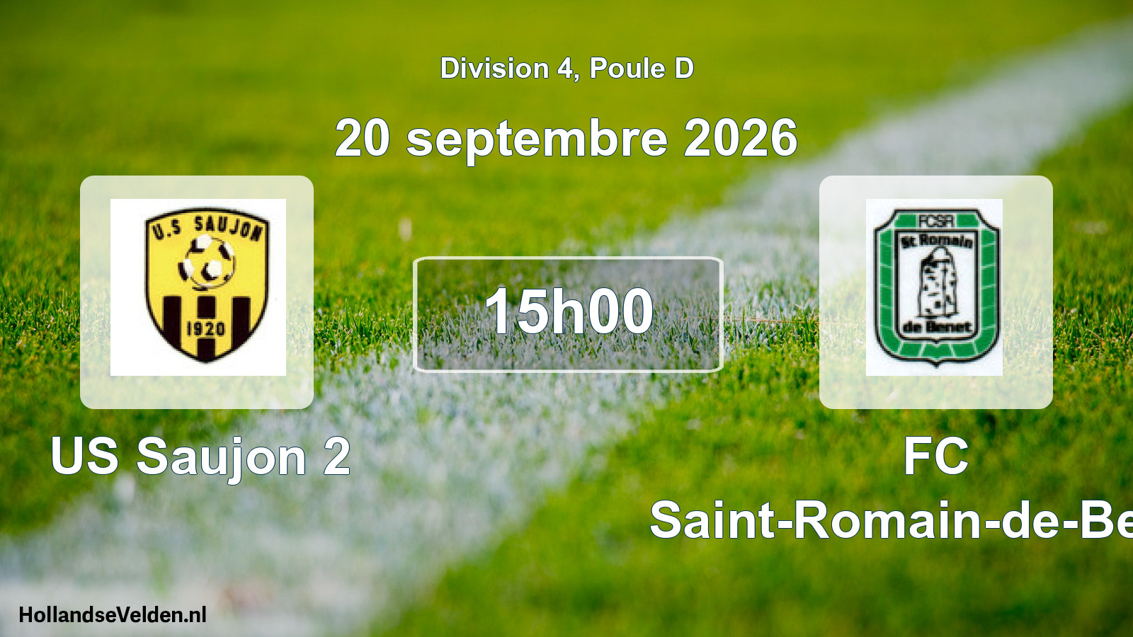 Scheduled Match: US Saujon 2 - FC Saint-Romain-de-Benet (20 September 2026)