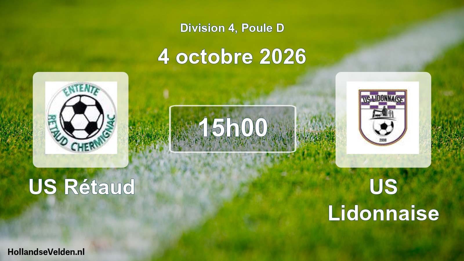 Match programmé: US Rétaud - US Lidonnaise (4 octobre 2026)
