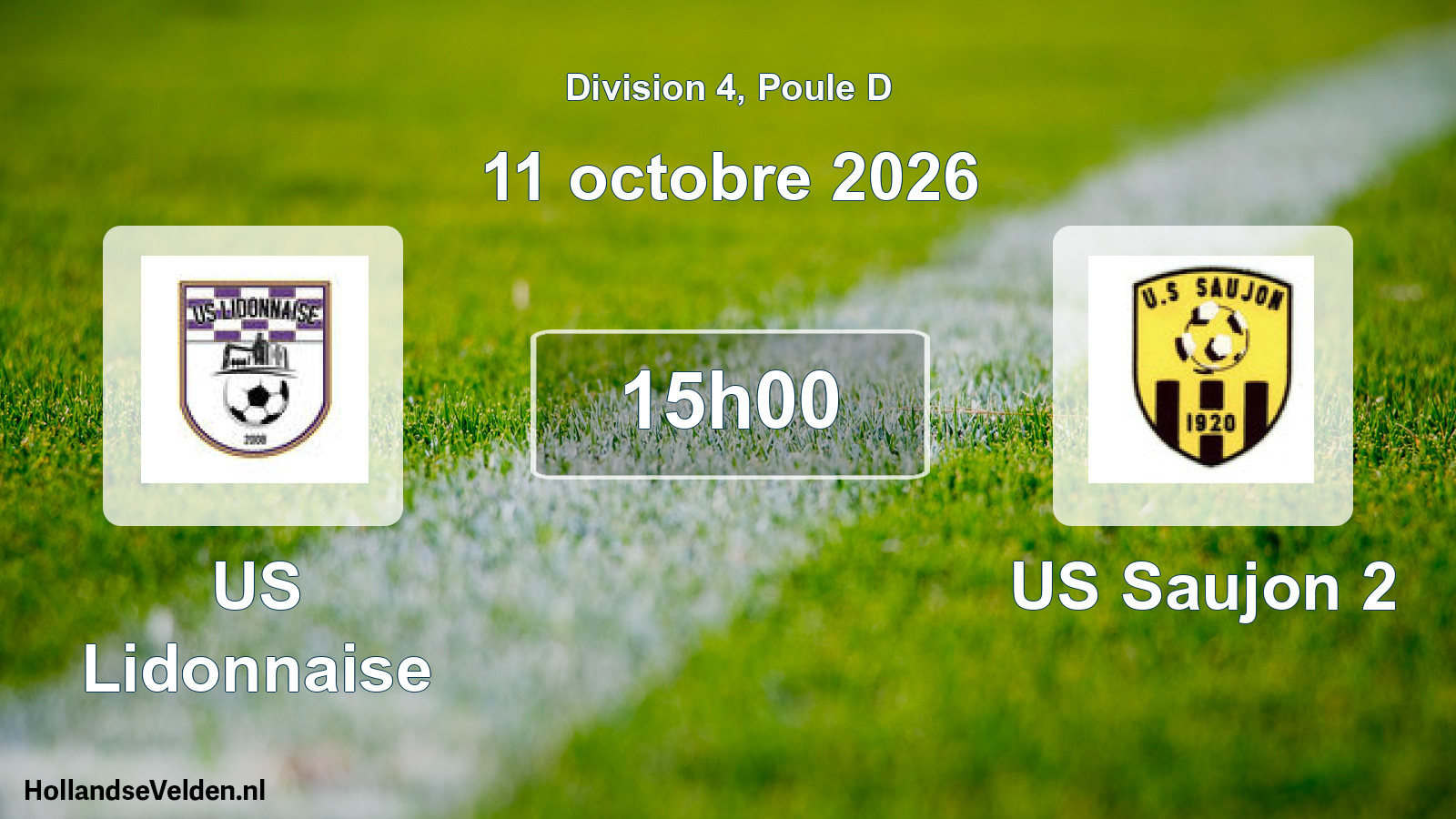 Scheduled Match: US Lidonnaise - US Saujon 2 (11 October 2026)