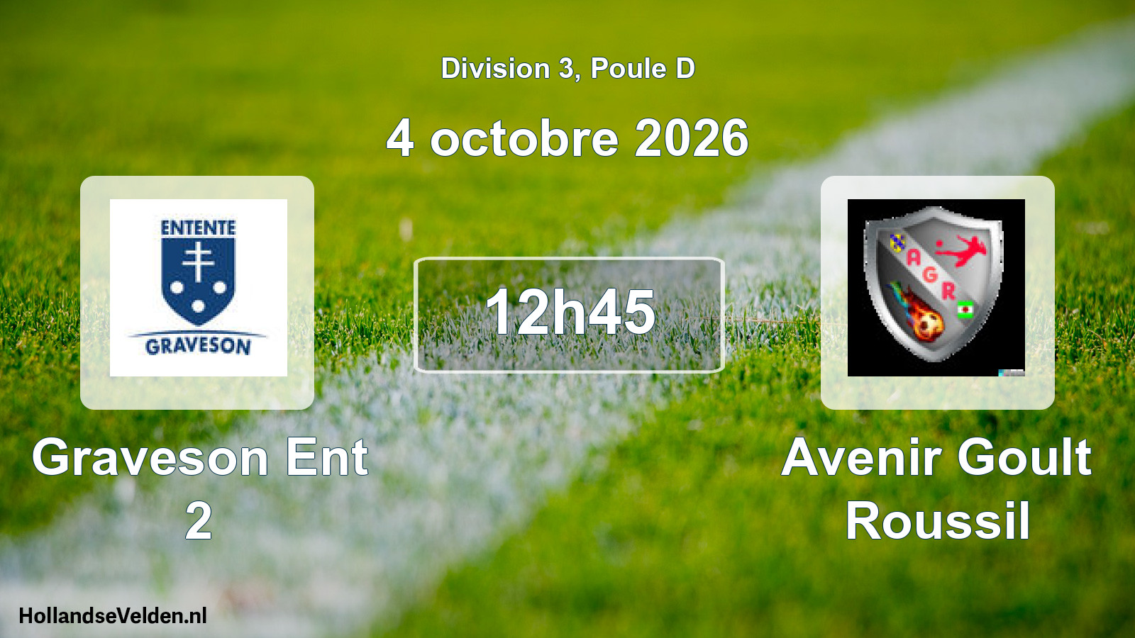 Match programmé: Graveson Ent 2 - Avenir Goult Roussil (4 octobre 2026)
