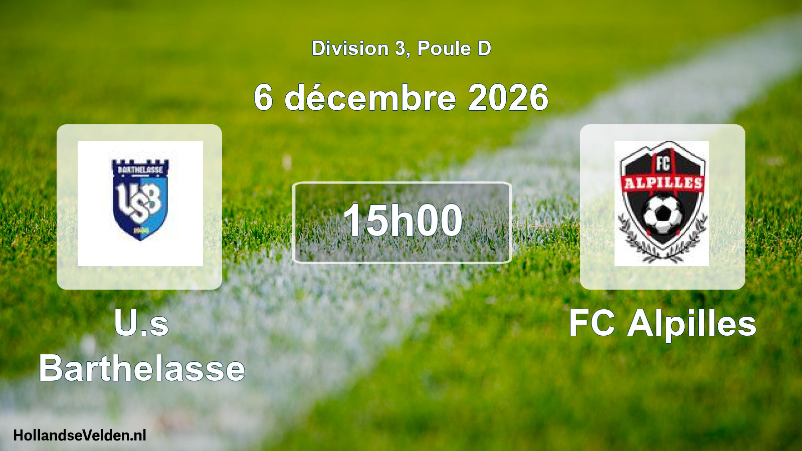 Match programmé: U.s Barthelasse - FC Alpilles (6 décembre 2026)