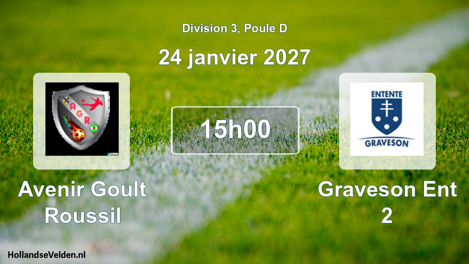 Match programmé: Avenir Goult Roussil - Graveson Ent 2 (24 janvier 2027)