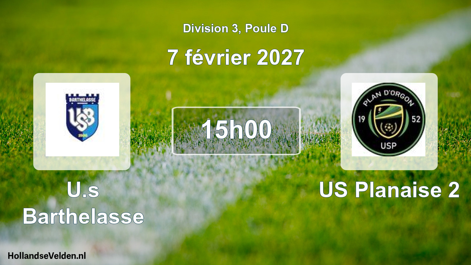 Match programmé: U.s Barthelasse - US Planaise 2 (7 février 2027)