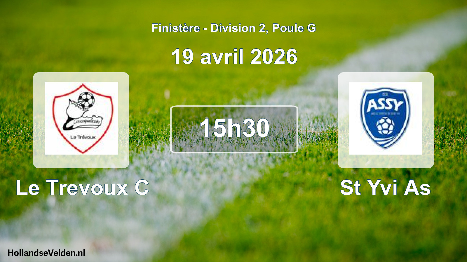 Geplande wedstrijd: Le Trevoux C - St Yvi As (19 april 2026)