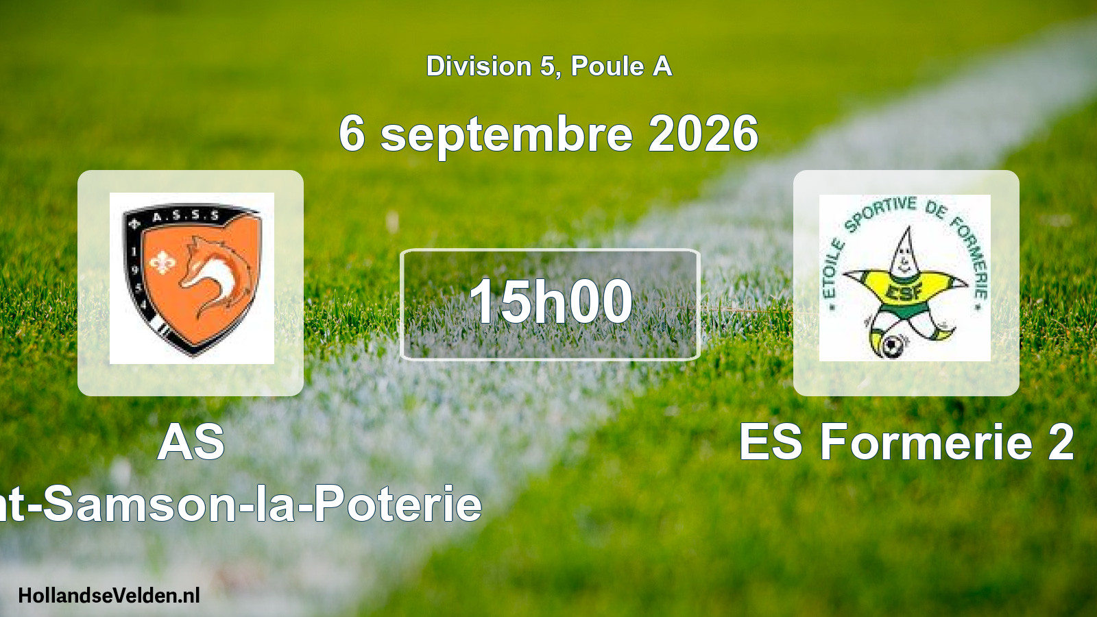 Geplande wedstrijd: AS Saint-Samson-la-Poterie - ES Formerie 2 (6 september 2026)