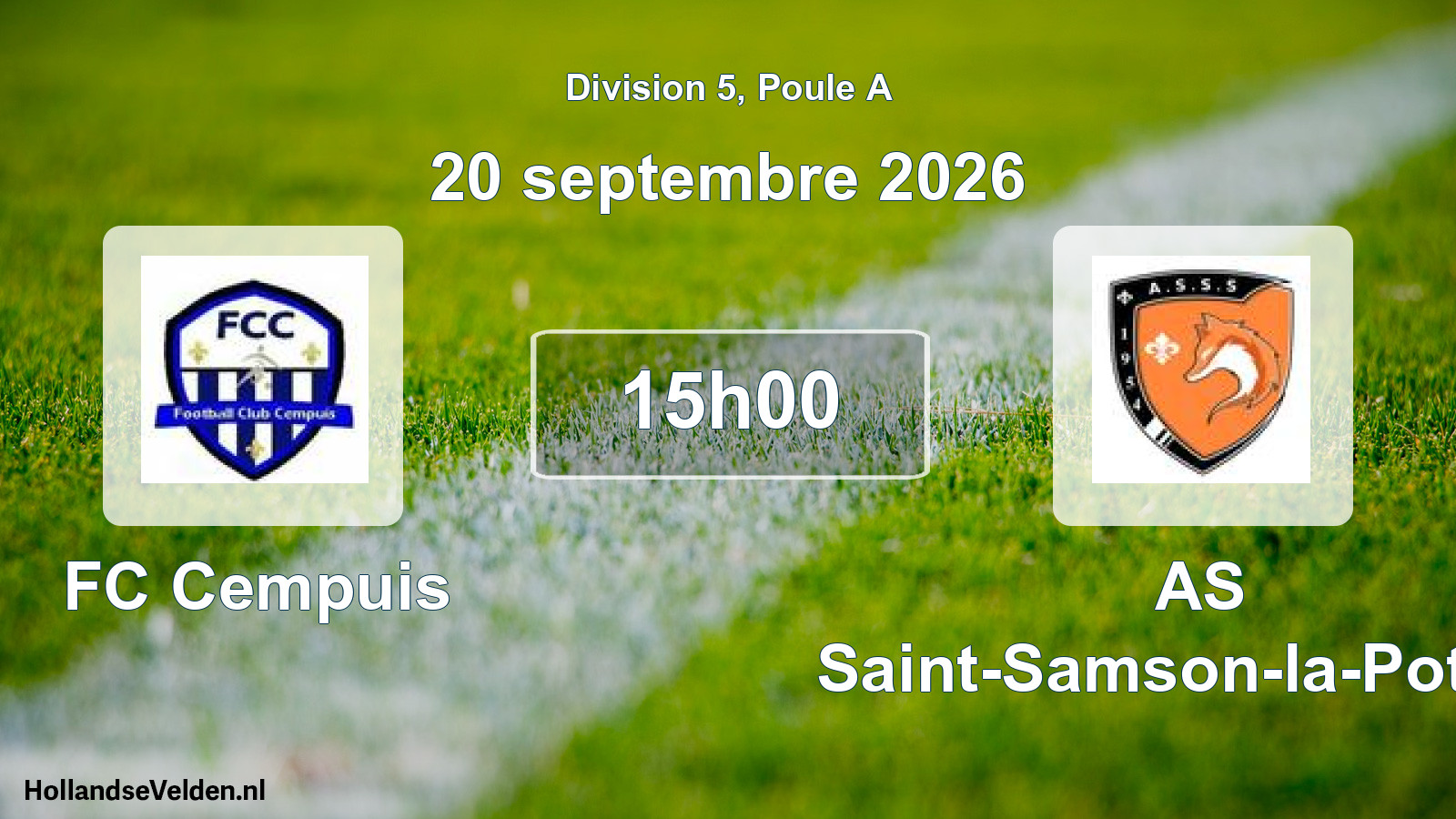 Geplande wedstrijd: FC Cempuis - AS Saint-Samson-la-Poterie (20 september 2026)