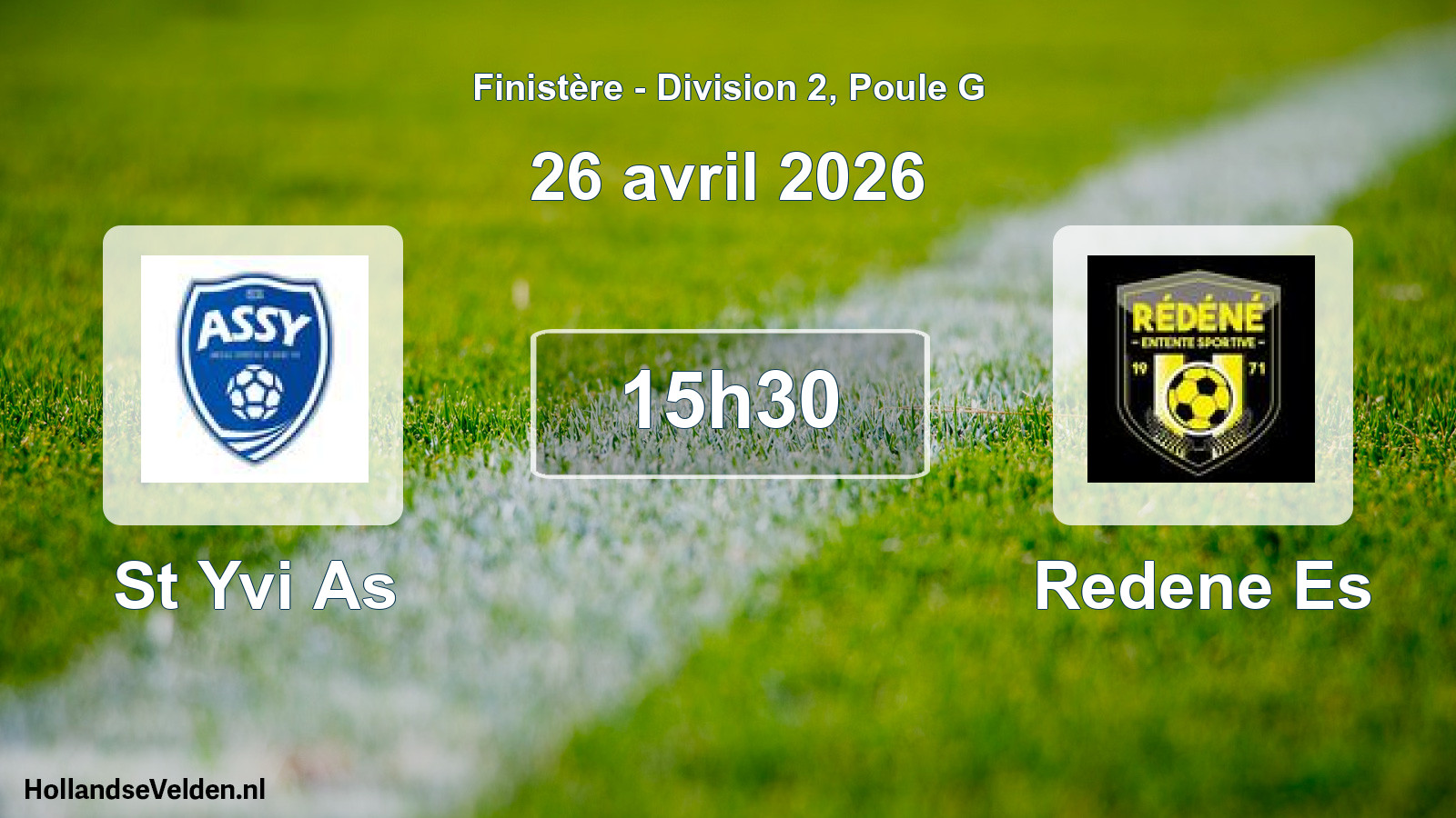Scheduled Match: St Yvi As - Redene Es (26 April 2026)