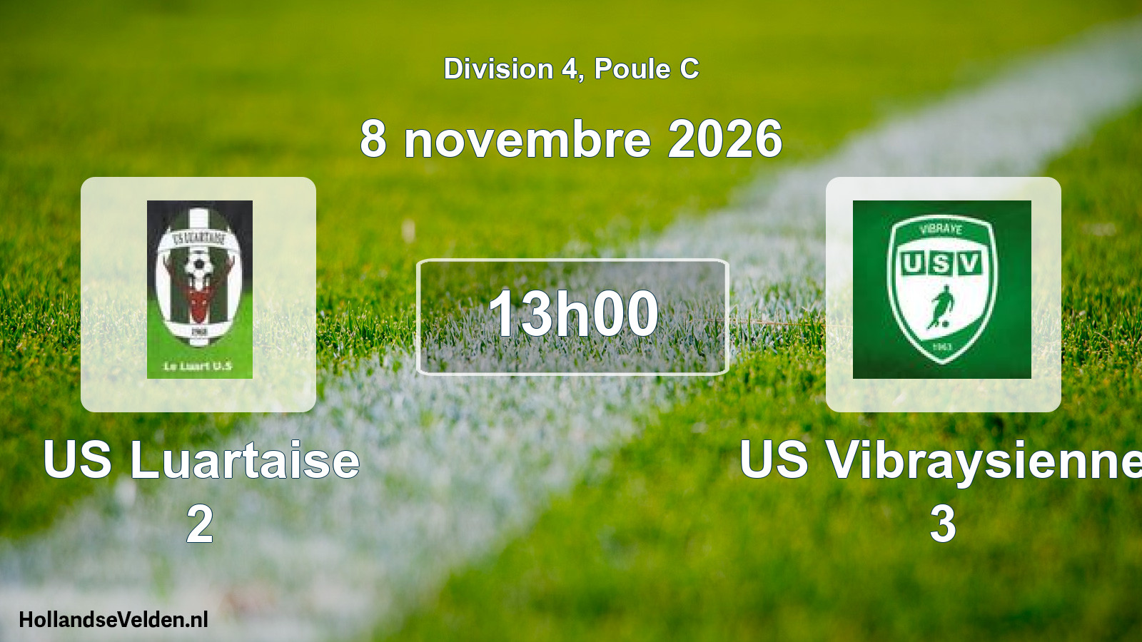 Match programmé: US Luartaise 2 - US Vibraysienne 3 (8 novembre 2026)