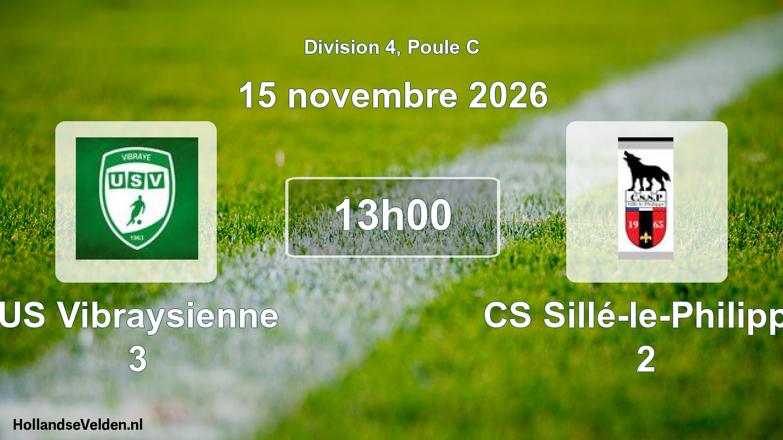 Match programmé: US Vibraysienne 3 - CS Sillé-le-Philippe 2 (15 novembre 2026)