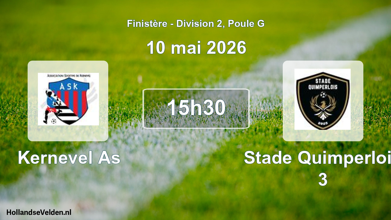 Geplande wedstrijd: Kernevel As - Stade Quimperlois 3 (10 mai 2026)