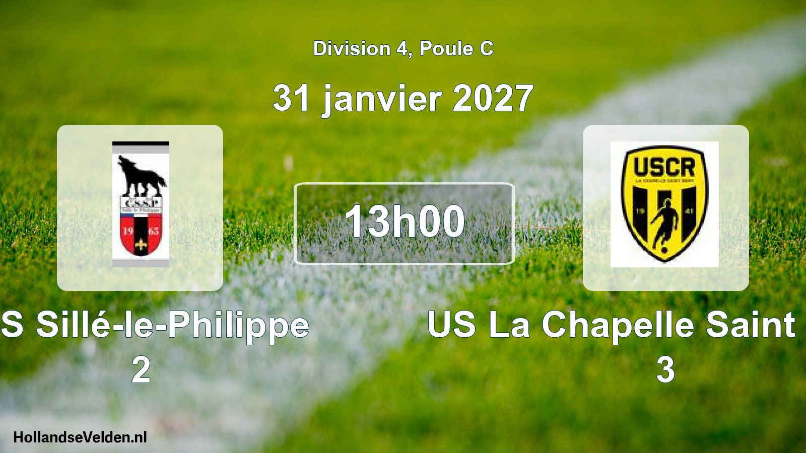 Match programmé: CS Sillé-le-Philippe 2 - US La Chapelle Saint Rémy 3 (31 janvier 2027)