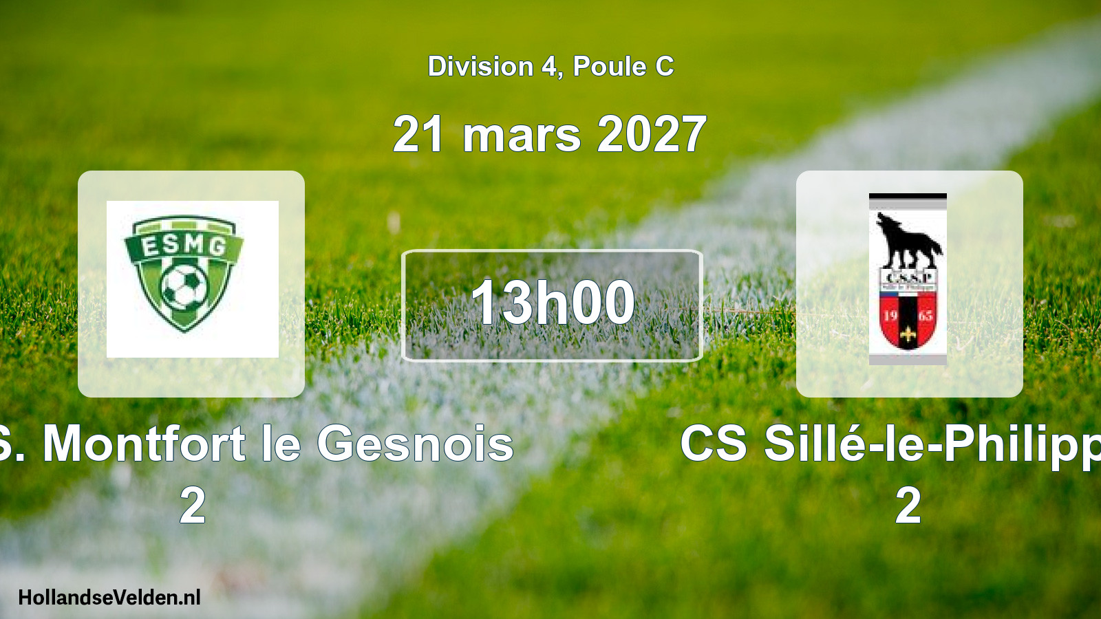 Match programmé: Esp.S. Montfort le Gesnois 2 - CS Sillé-le-Philippe 2 (21 mars 2027)