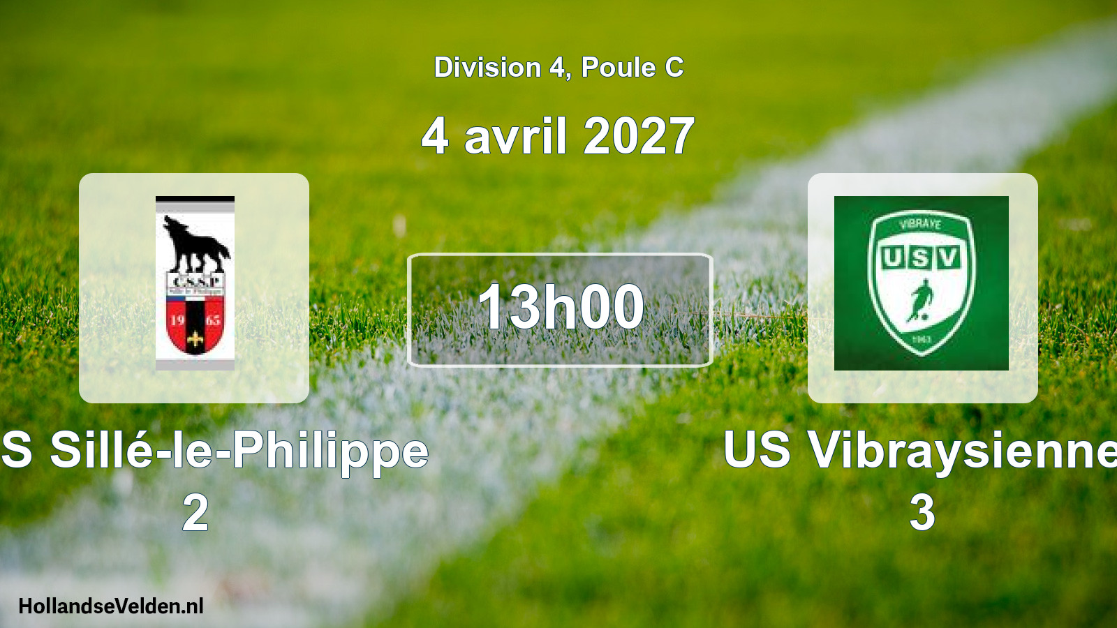 Geplande wedstrijd: CS Sillé-le-Philippe 2 - US Vibraysienne 3 (4 april 2027)