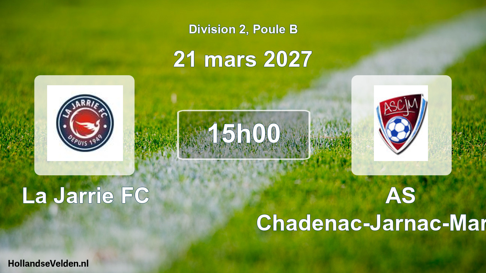 Scheduled Match: La Jarrie FC - AS Chadenac-Jarnac-Marignac (21 March 2027)