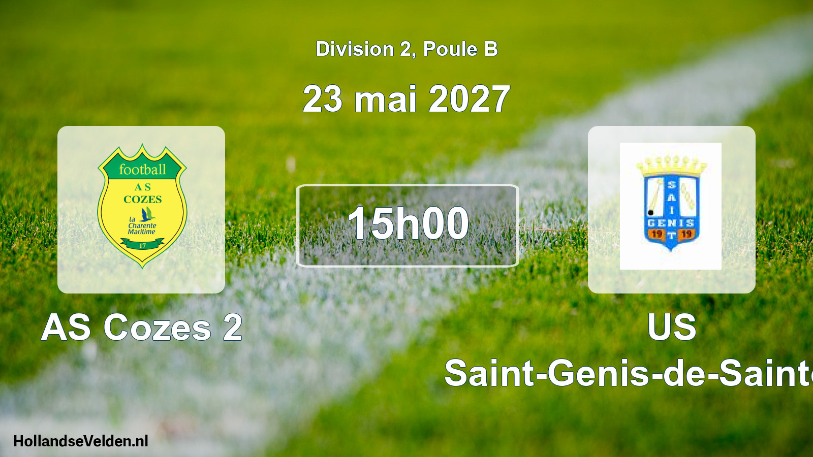 Scheduled Match: AS Cozes 2 - US Saint-Genis-de-Saintonge (23 May 2027)