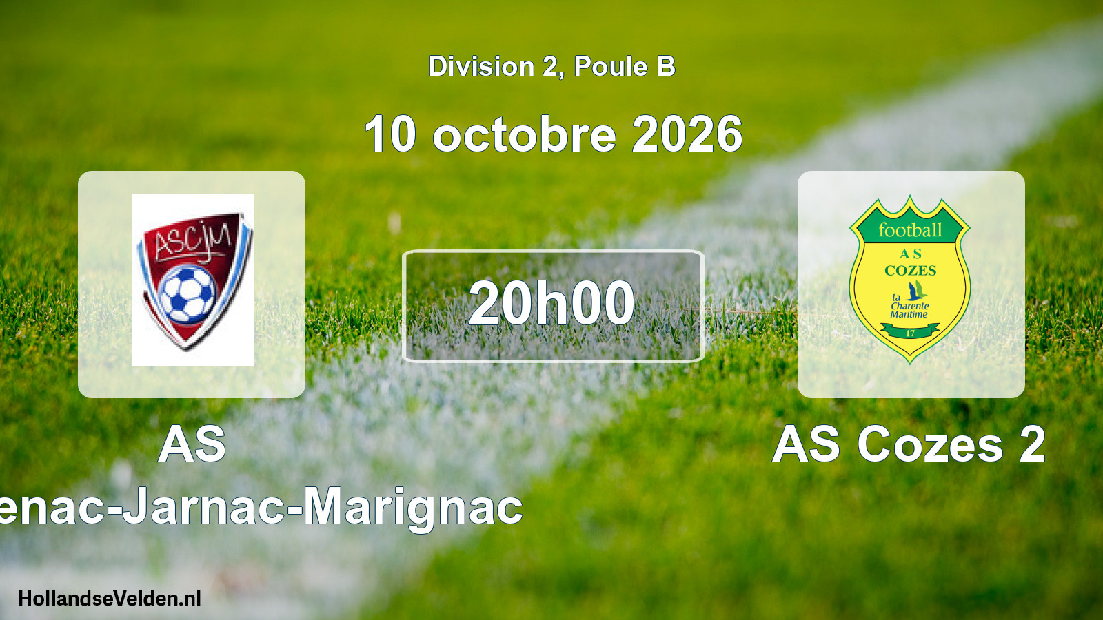 Scheduled Match: AS Chadenac-Jarnac-Marignac - AS Cozes 2 (10 October 2026)