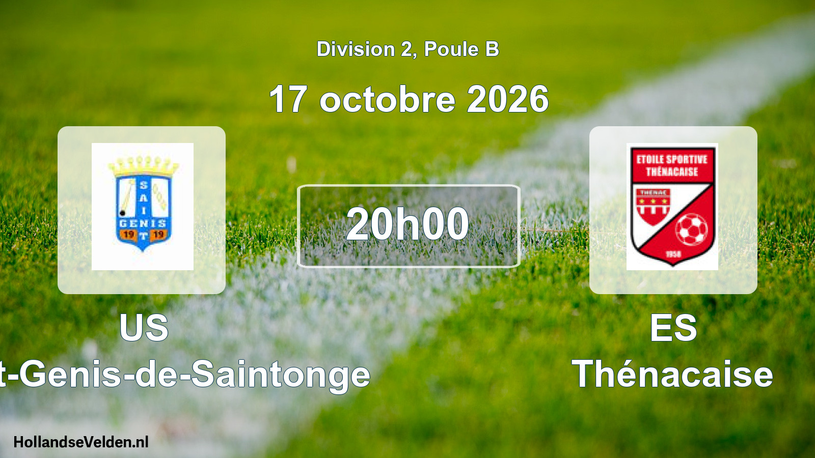 Scheduled Match: US Saint-Genis-de-Saintonge - ES Thénacaise (17 October 2026)