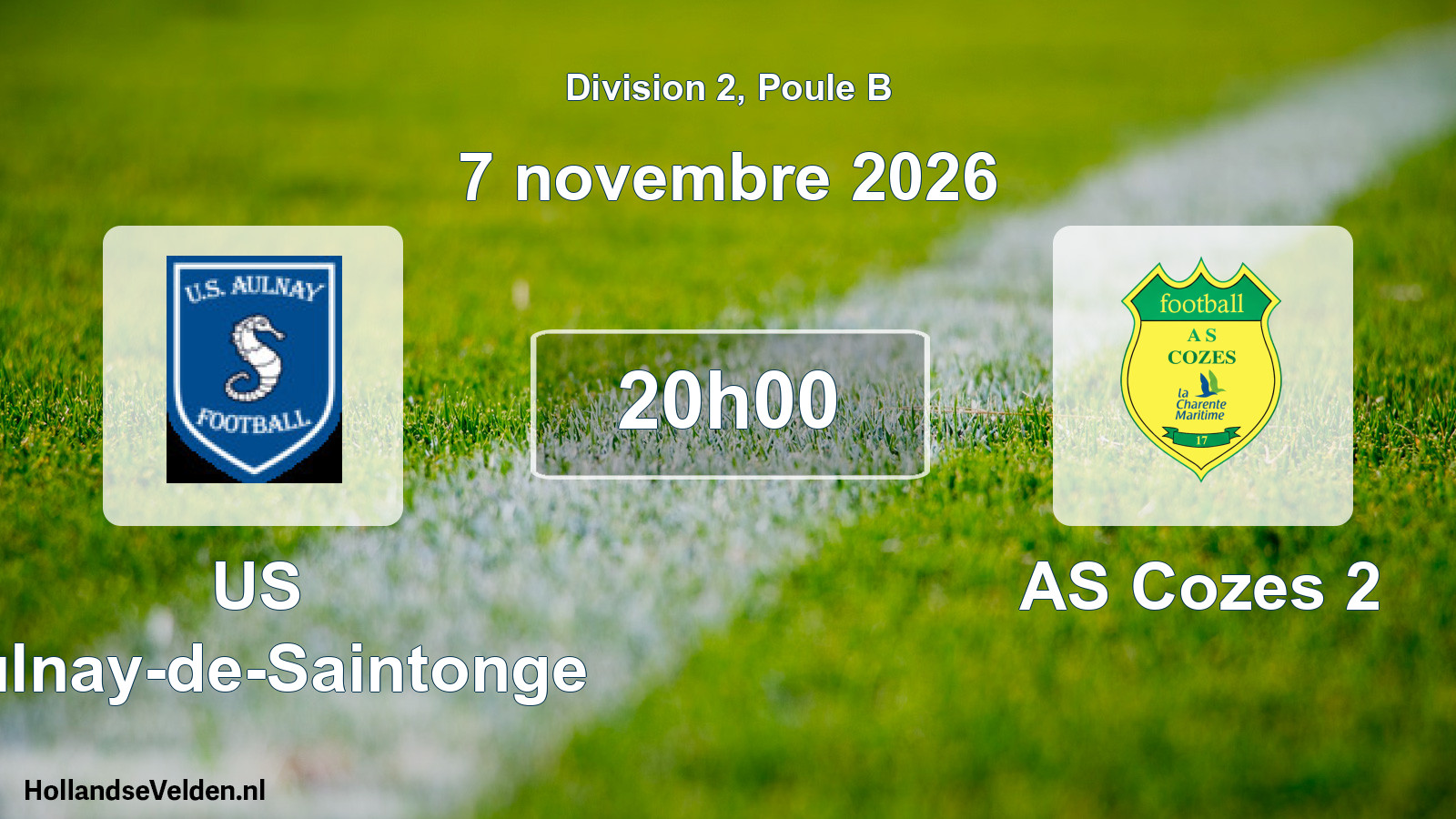 Scheduled Match: US Aulnay-de-Saintonge - AS Cozes 2 (7 November 2026)