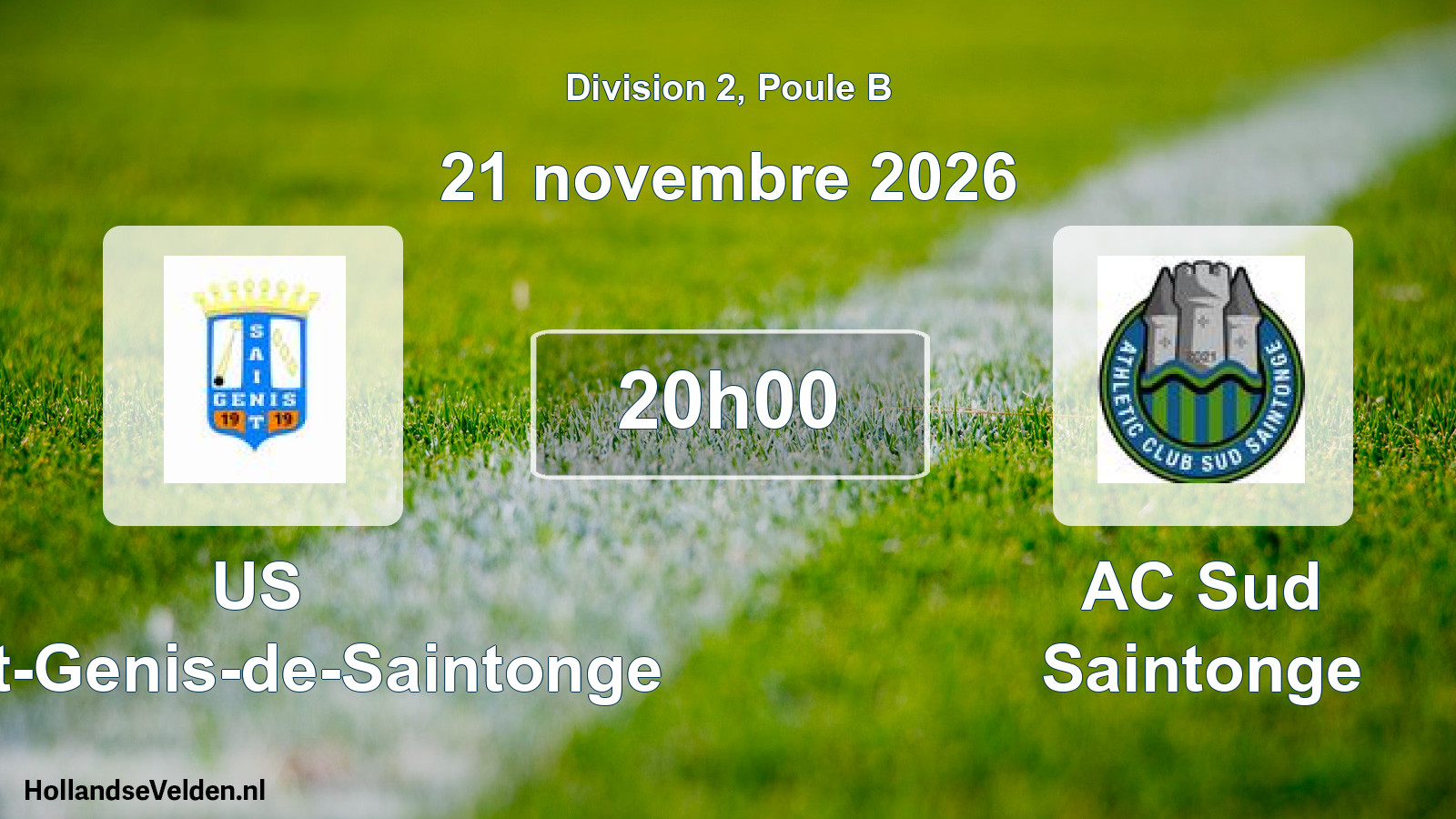 Scheduled Match: US Saint-Genis-de-Saintonge - AC Sud Saintonge (21 November 2026)