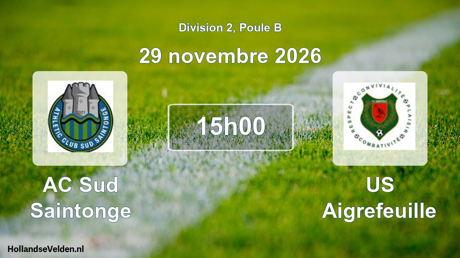 Scheduled Match: AC Sud Saintonge - US Aigrefeuille (29 November 2026)