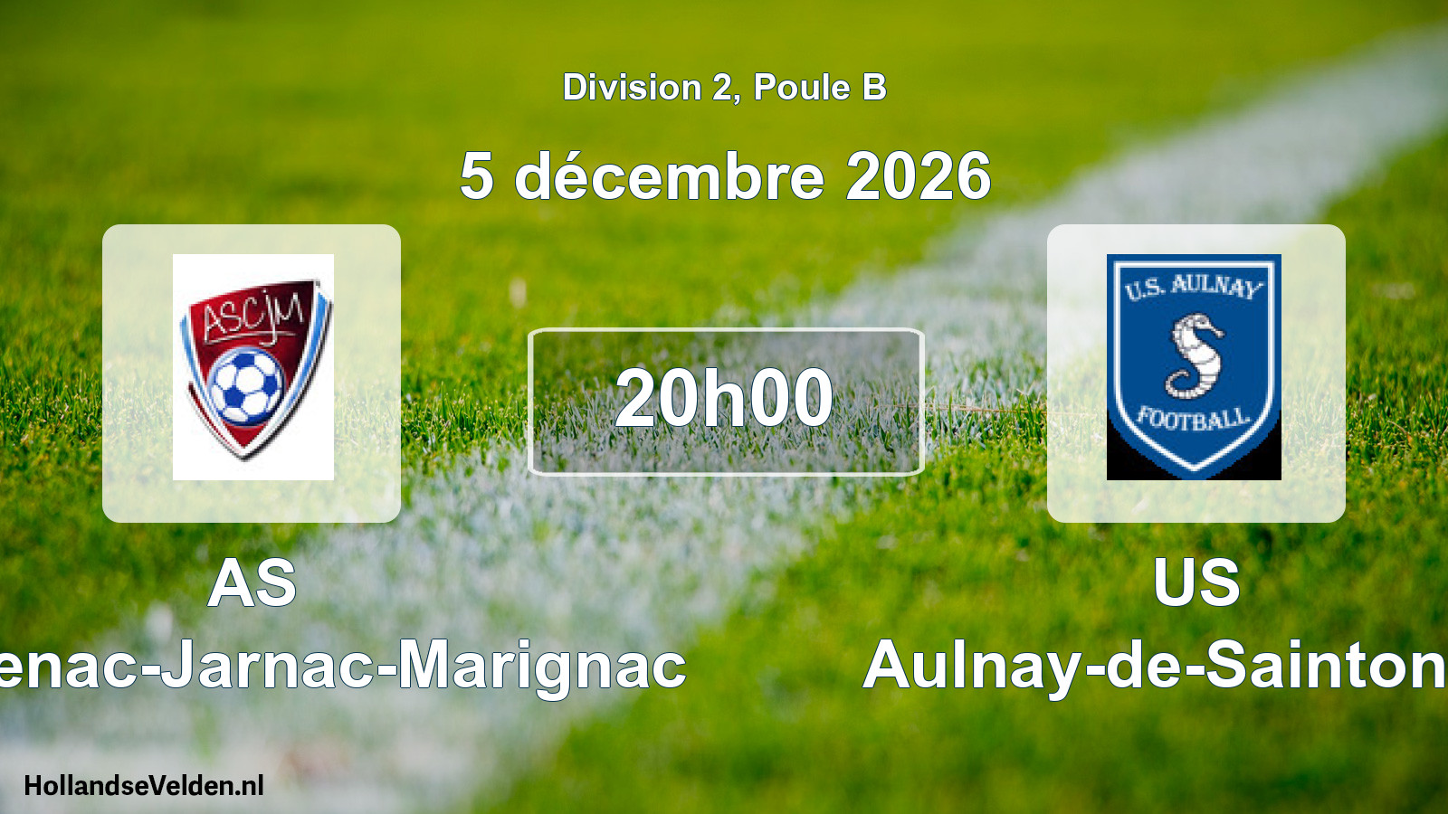 Scheduled Match: AS Chadenac-Jarnac-Marignac - US Aulnay-de-Saintonge (5 December 2026)