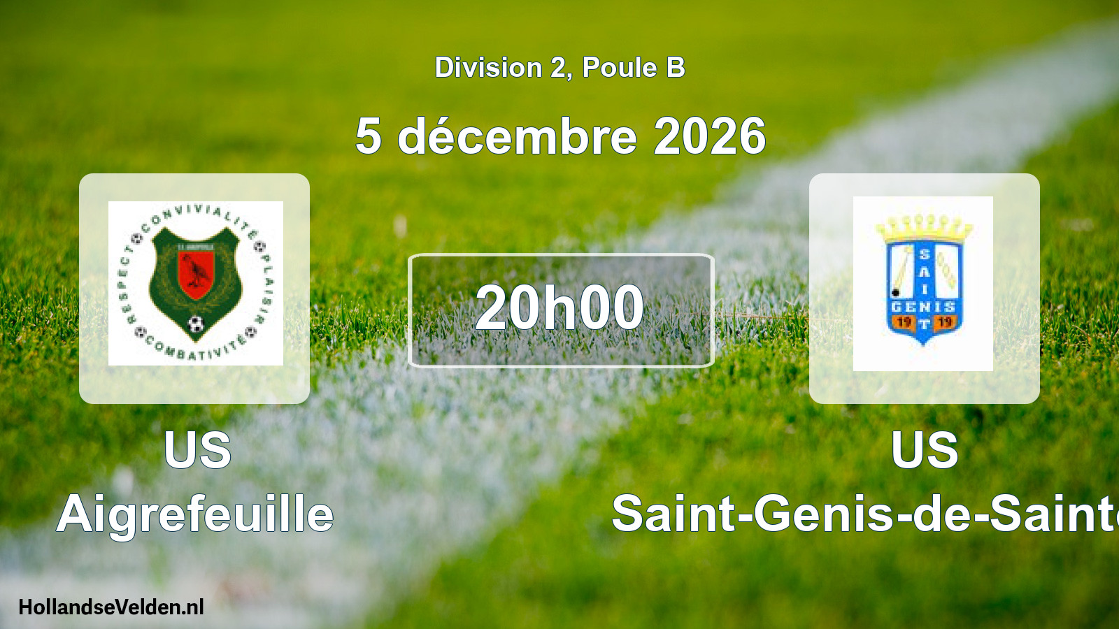 Scheduled Match: US Aigrefeuille - US Saint-Genis-de-Saintonge (5 December 2026)