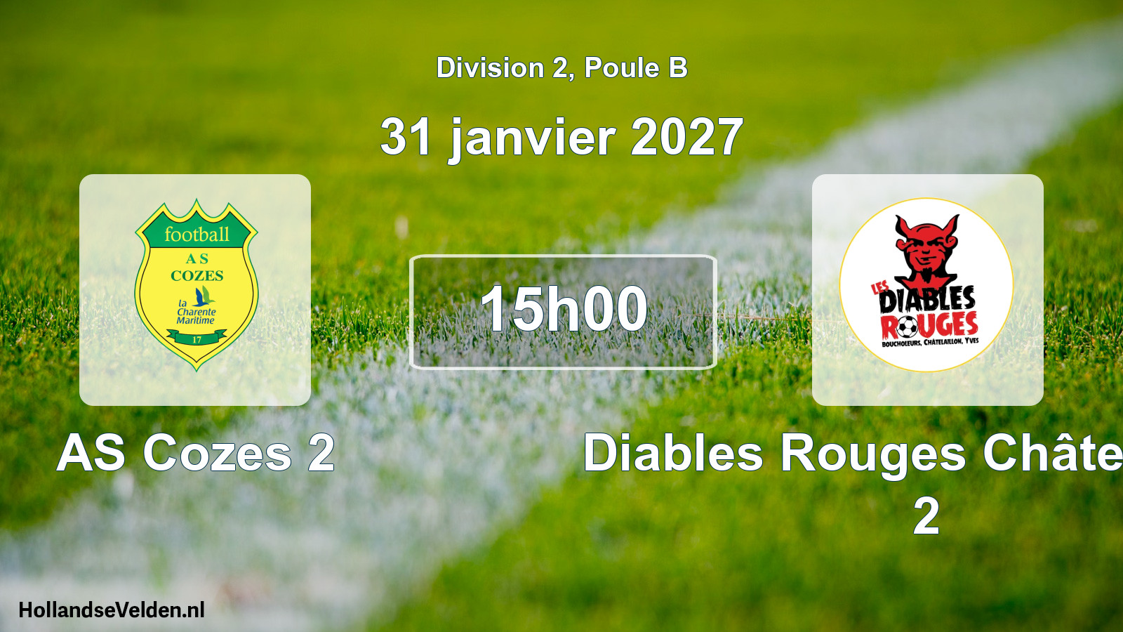 Scheduled Match: AS Cozes 2 - Diables Rouges Châtelaillon 2 (31 January 2027)