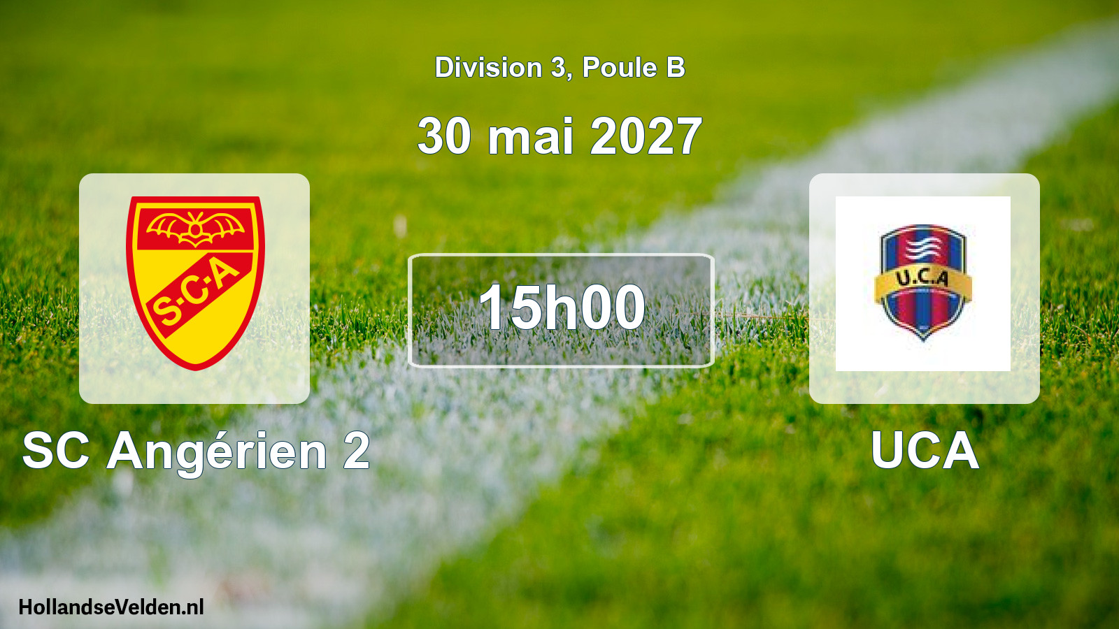 Match programmé: SC Angérien 2 - UCA (30 mai 2027)