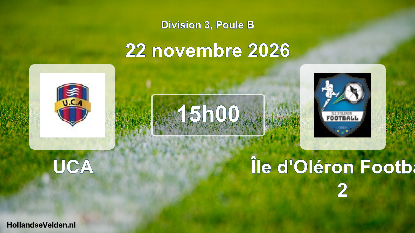 Scheduled Match: UCA - Île d'Oléron Football 2 (22 November 2026)