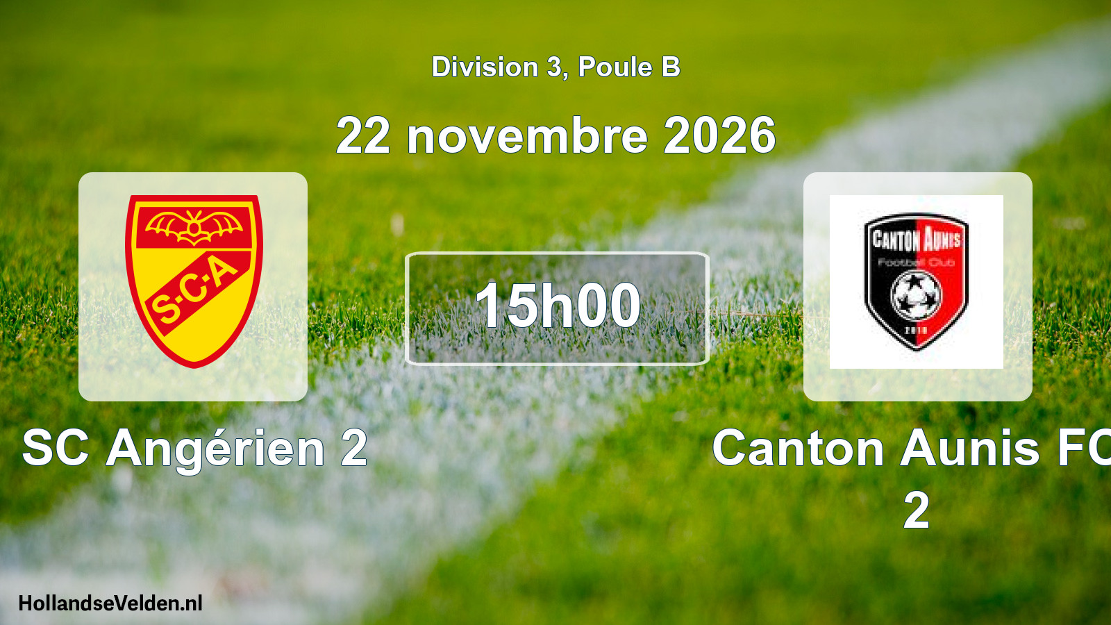 Scheduled Match: SC Angérien 2 - Canton Aunis FC 2 (22 November 2026)