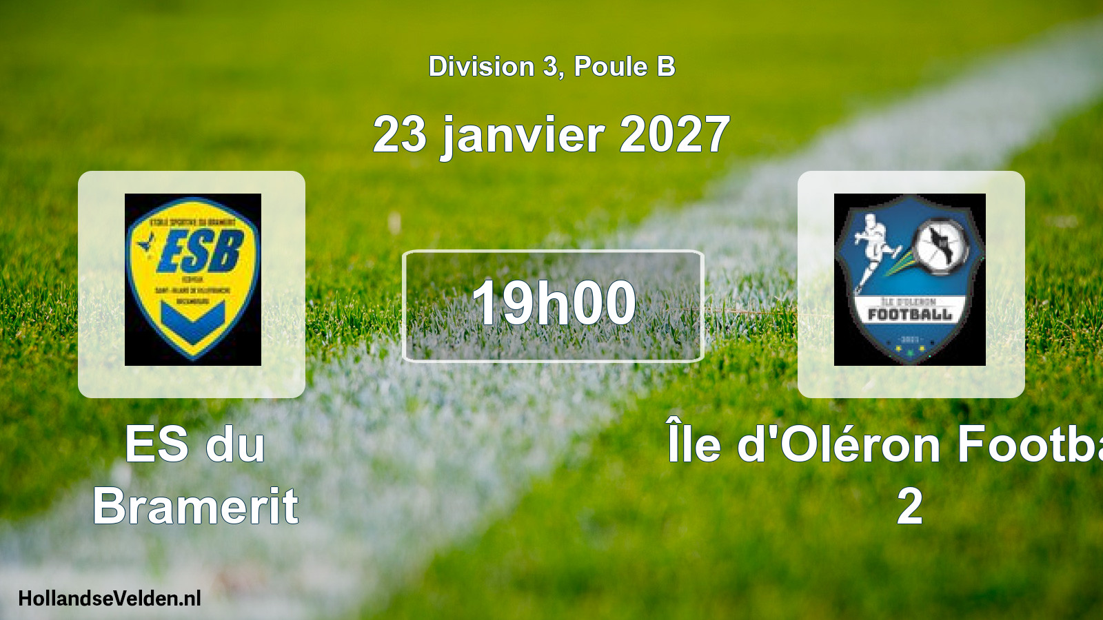 Scheduled Match: ES du Bramerit - Île d'Oléron Football 2 (23 January 2027)