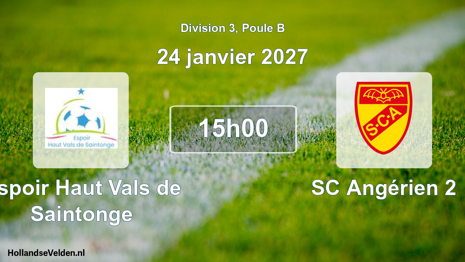 Scheduled Match: Espoir Haut Vals de Saintonge - SC Angérien 2 (24 January 2027)