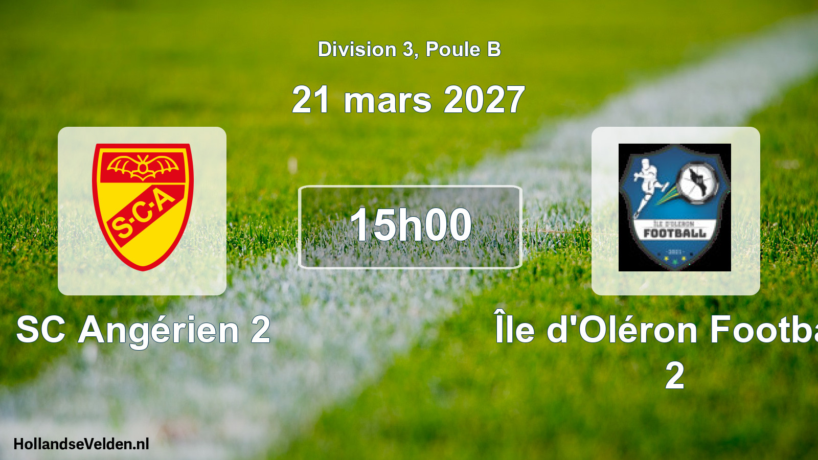Scheduled Match: SC Angérien 2 - Île d'Oléron Football 2 (21 March 2027)