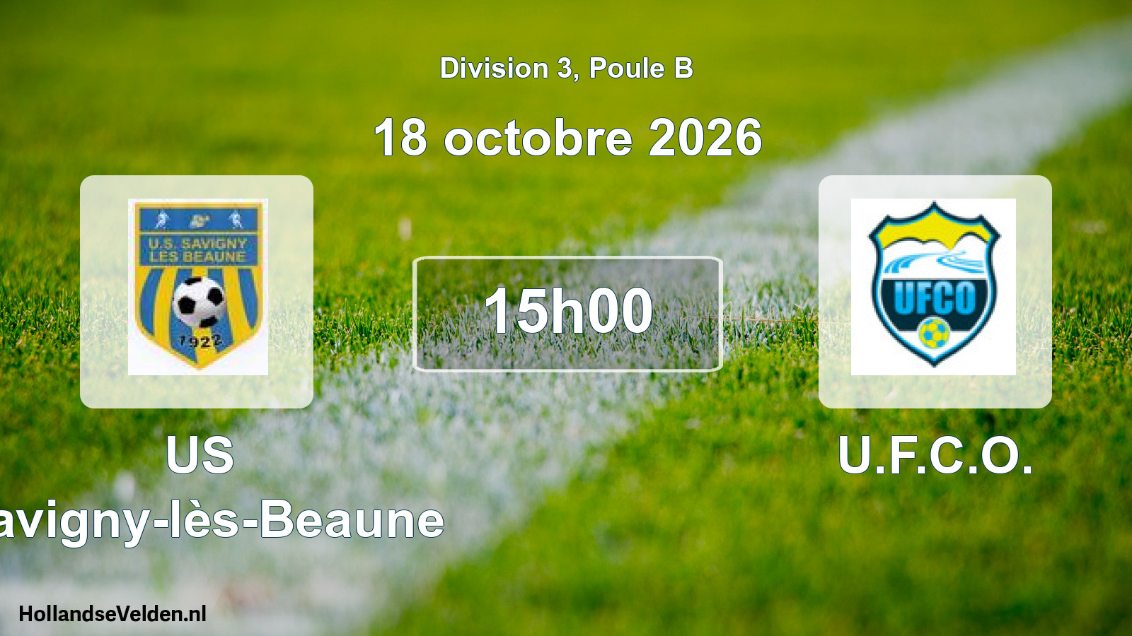 Scheduled Match: US Savigny-lès-Beaune - U.F.C.O. (18 October 2026)