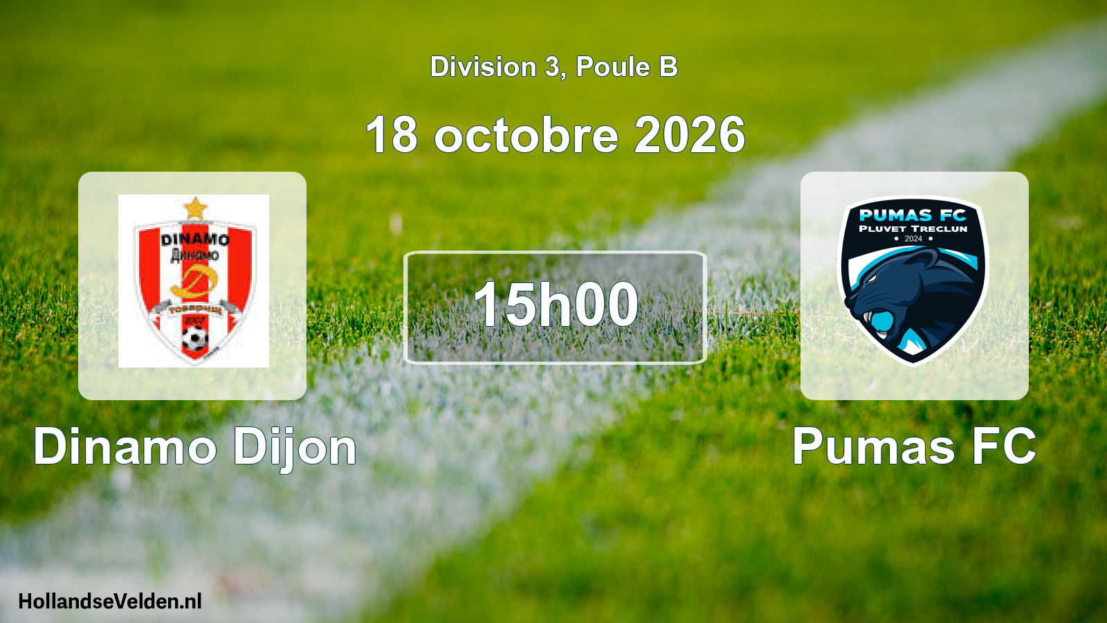 Geplande wedstrijd: Dinamo Dijon - Pumas FC (18 oktober 2026)