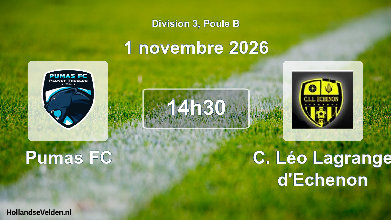 Scheduled Match: Pumas FC - C. Léo Lagrange d'Echenon (1 November 2026)