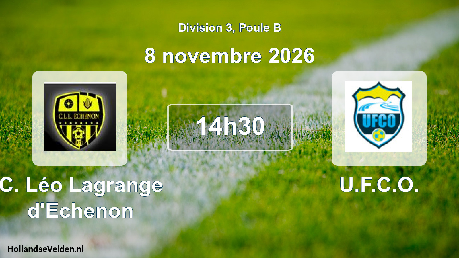 Scheduled Match: C. Léo Lagrange d'Echenon - U.F.C.O. (8 November 2026)