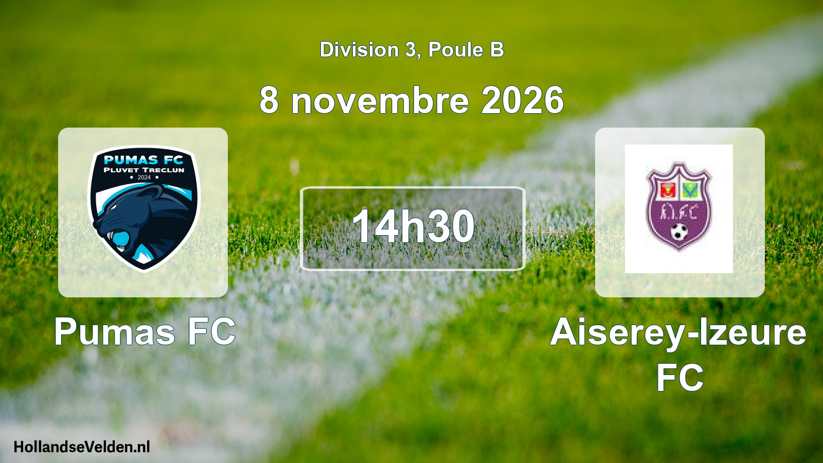 Geplande wedstrijd: Pumas FC - Aiserey-Izeure FC (8 november 2026)