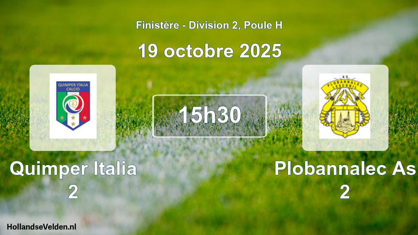 Geplande wedstrijd: Quimper Italia 2 - Plobannalec As 2 (19 octobre 2025)
