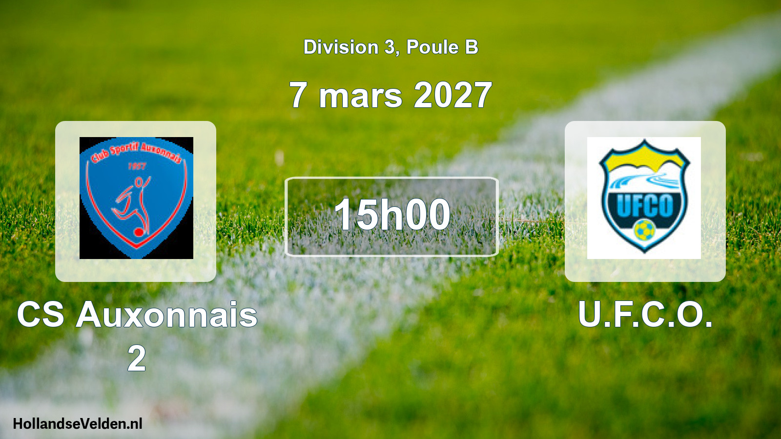 Geplande wedstrijd: CS Auxonnais 2 - U.F.C.O. (7 maart 2027)