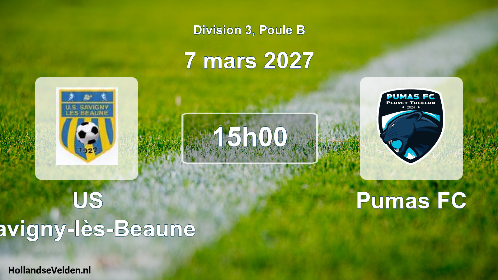 Scheduled Match: US Savigny-lès-Beaune - Pumas FC (7 March 2027)
